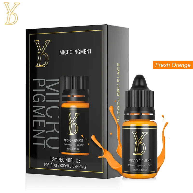 YDPMU 15 Colors Liquid Lip Pigment Tattoo Ink Professional Permanent Makeup Micropigmentation Beauty Lips Cosmetic Supply 12ML