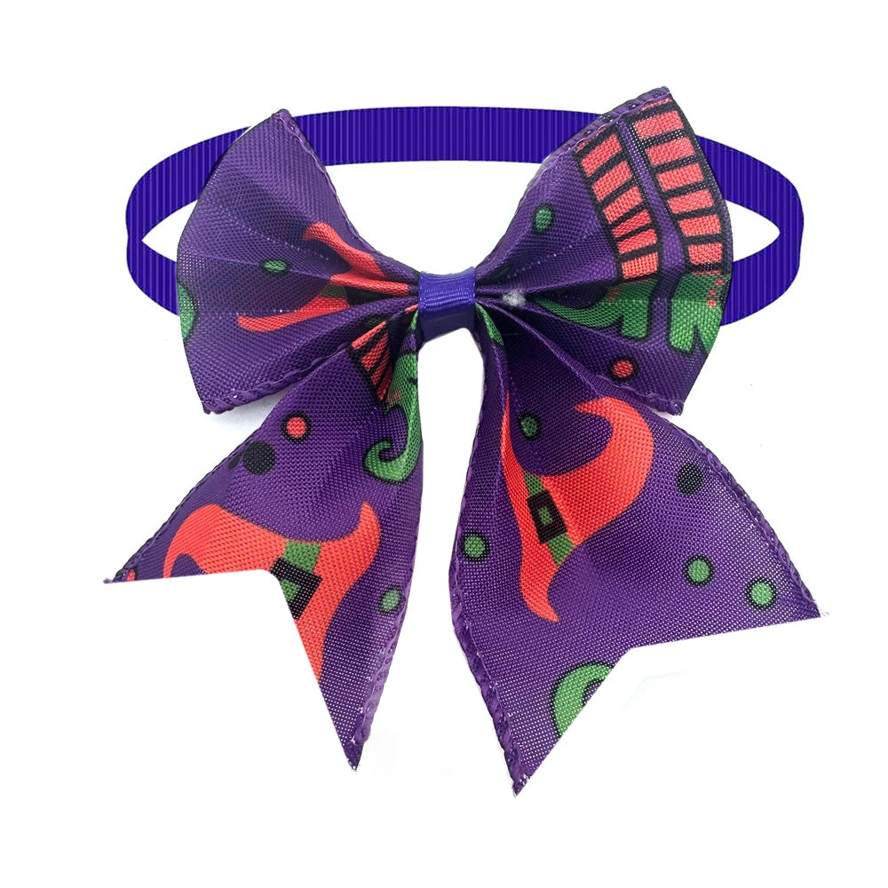 30/50 Pcs Holiday Pet Dog Bow Ties Puppy Halloween Collar Dog Bow Tie Design Puppy Collar for Small Dog Cat Grooming Products