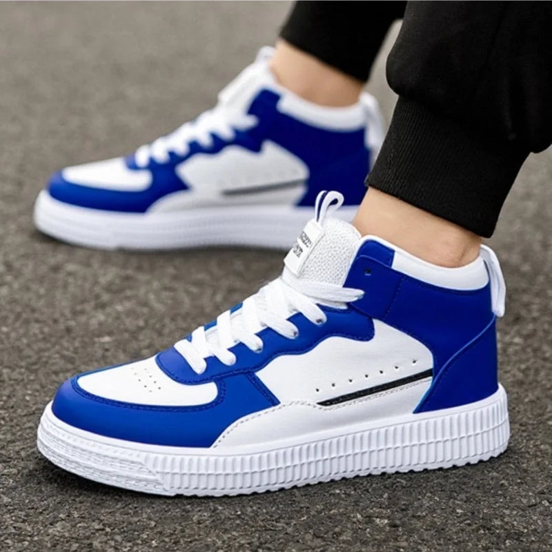 YRZL Casual Shoes for Men Sneakers Breathable PU Leather White Shoes Unisex Comfortable Walking Sport Shoes for Man