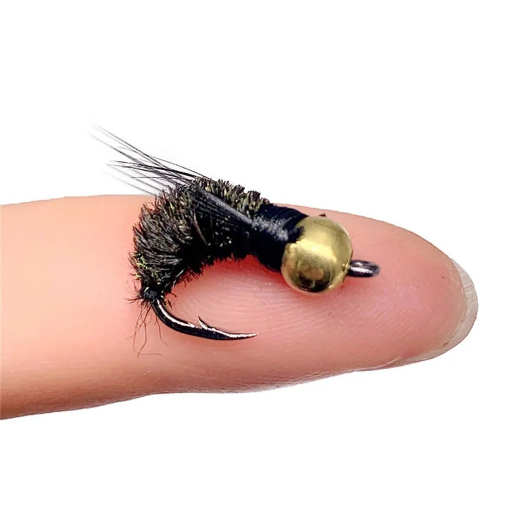 24-100Pcs Dry/Wet Flies Handmade Fly Fishing Artificial Fly Baits Lures Fly Assortment Trout Bass Fishing, with Flies Box