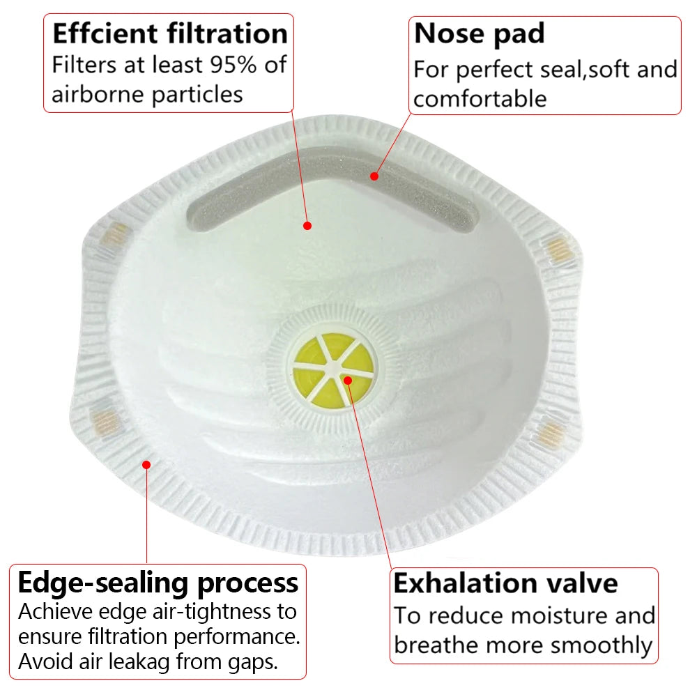 60/40/20 Pcs FFP2 EU CE Certification Mask for Adult Dustproof Face Mask Anti Droplet Partcle Filtering Half Masks