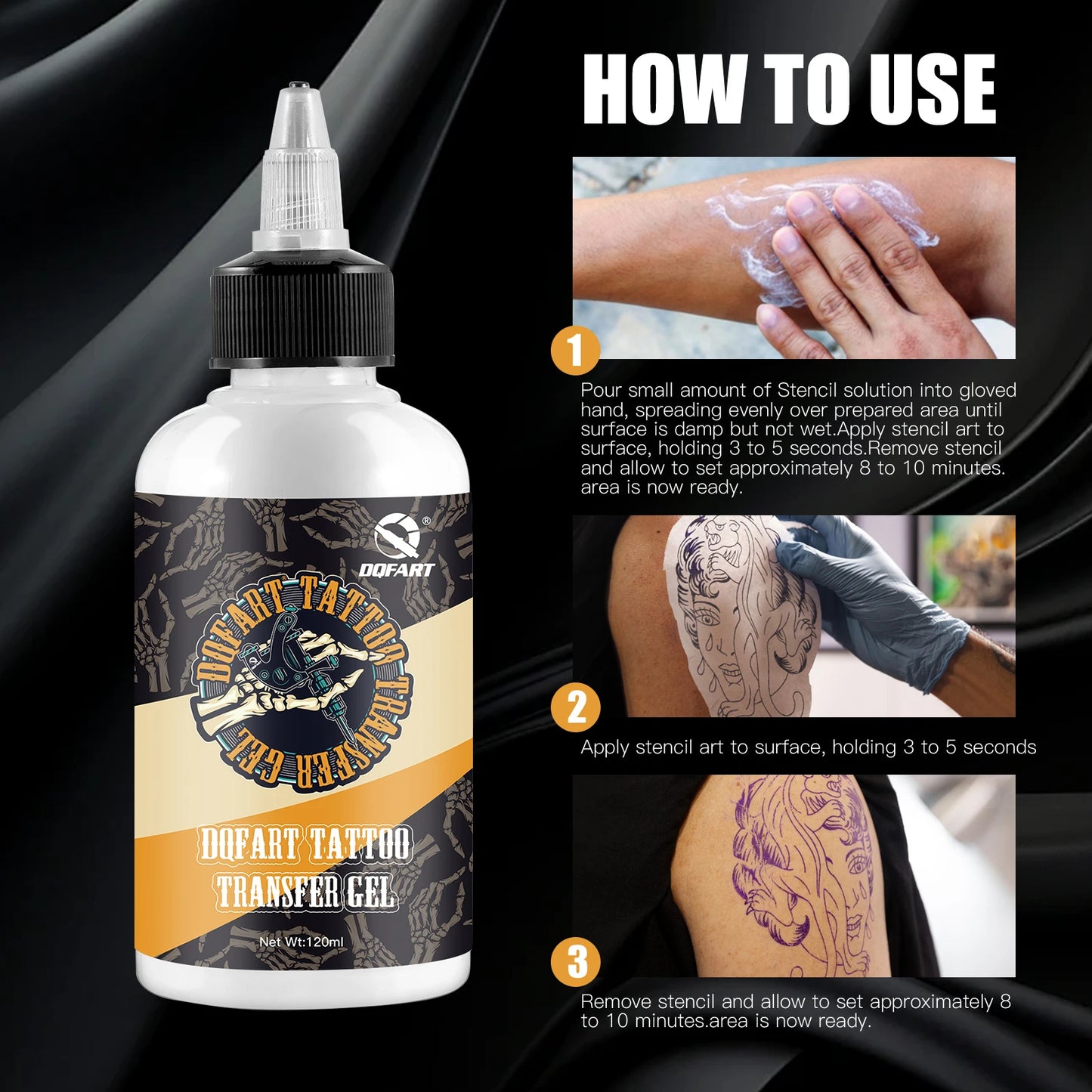 DQFART Tattoo Transfer Remover Spray Kit - Professional Correction Solution for Mistakes Safe Easy To Use for Beginners Artists