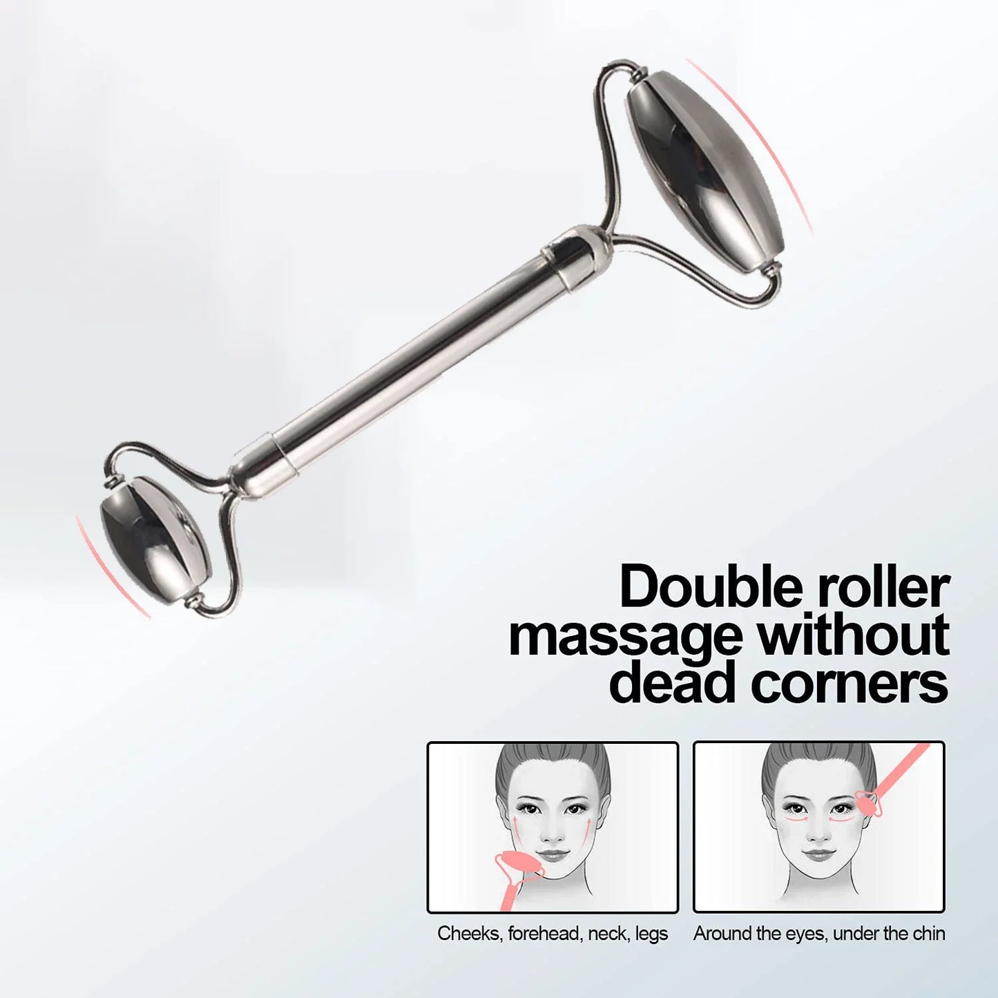 Ice Face Roller Stainless Steel Face Roller Gua Sha Tool,Facial Ice Roller Mold for Face Eye Skincare Tools Lifting Contouring