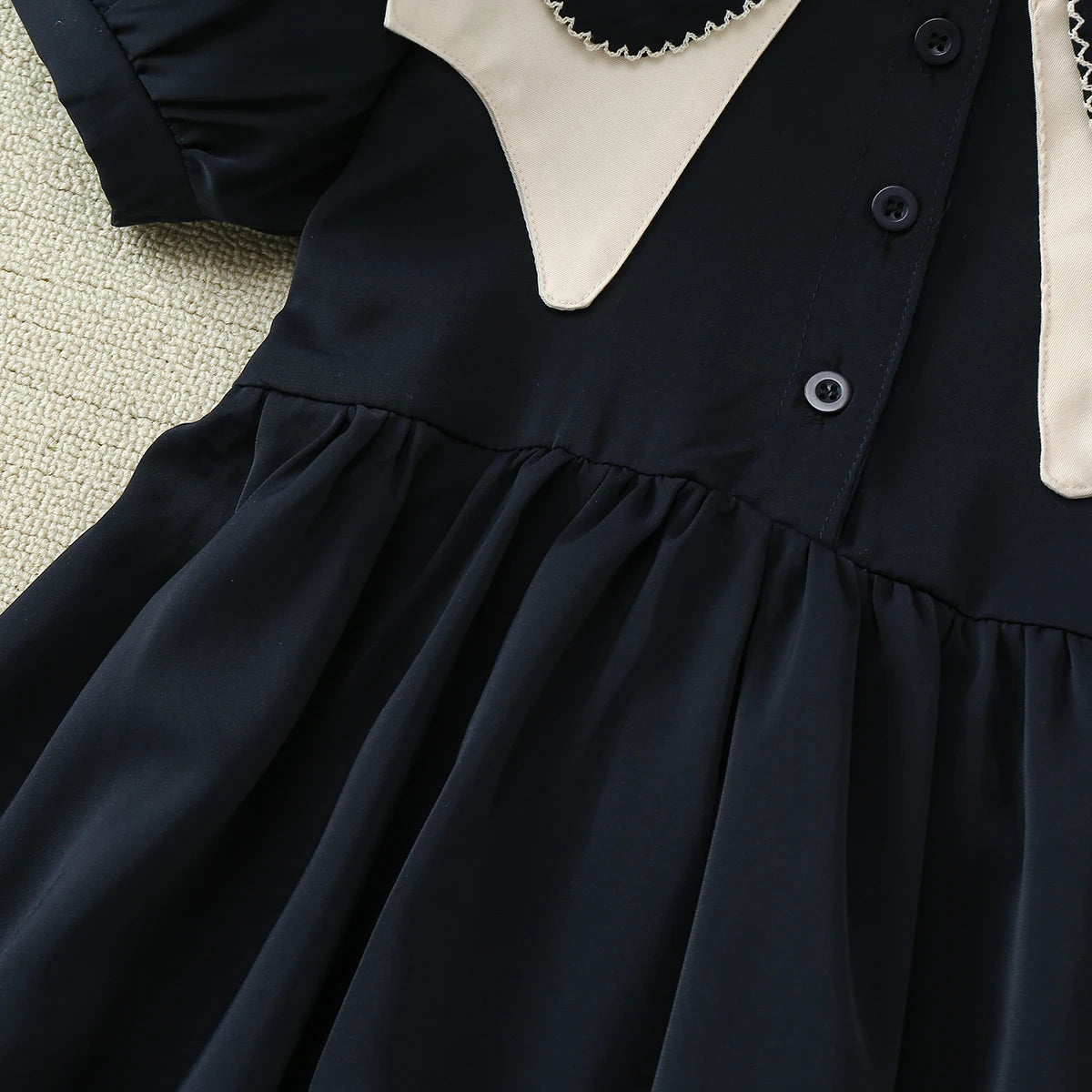 Baby Kids School Uniform Dresses for Girls School Outfits Prom Bohemia Summer Short Sleeve Children Lolita Costumes 6 9 11 Years