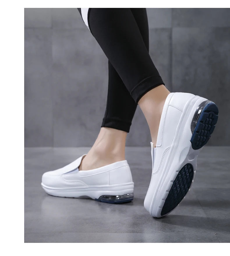 Sneakers Women Nurse White Shoes Comfortable Women Walking Shoes Breathable Female Flats Footwear Platform Lightweight Slip-On