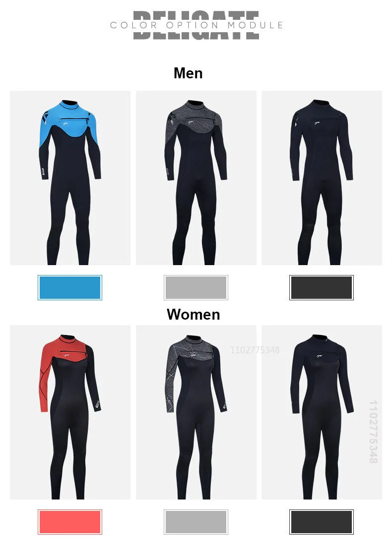 3mm/2mm Neopreno Men Women Wetsuit One-Piece Swimsuits Snorkeling Kayaking Wet Suit Surfing Scuba Diving Suit Fishing Kitesurf