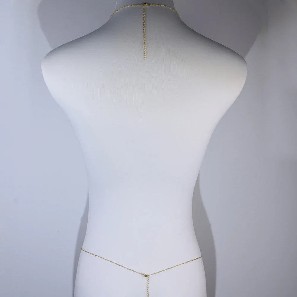 2026 New Sexy Chest Breast Belly Body Chain Necklace For Women Girls Party Wedding Beach Fashion Body Jewelry