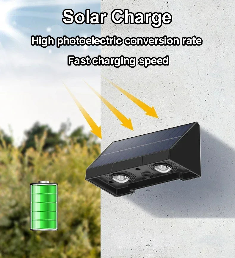 Solar Wall Lamp Outdoor Waterproof Garden Light for Mailbox Address House Number Sign Facades and Landscape Decorative Lighting