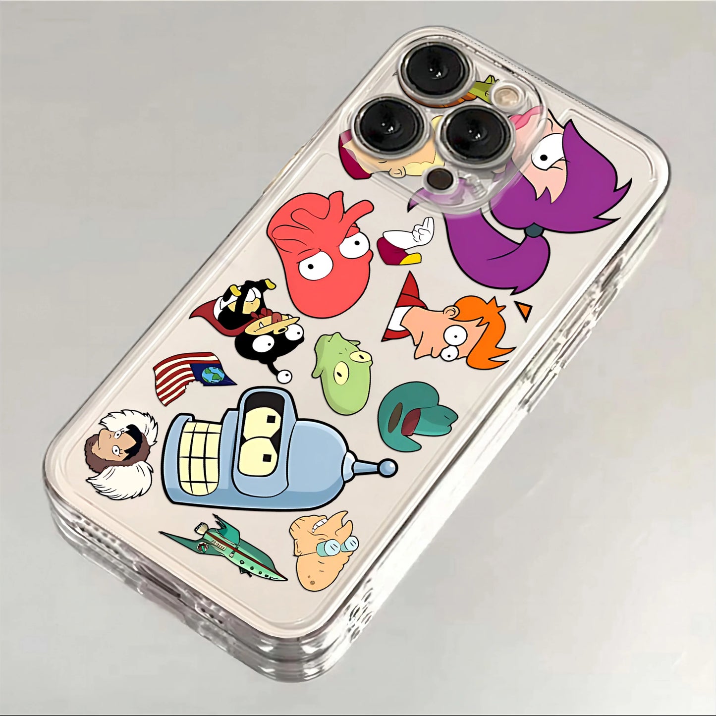 Funny Comic Futuramas Phone Case For IPhone 17 16e 16 15 14 13 12 11 Mini Air Pro Max X XR XSMax 7 8 Plus Transparent Back Cover