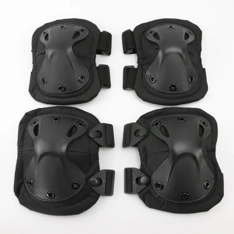 4Pcs Tactical Knee & Elbow Pads Set,Outdoor Protective Gear for Cycling, Mountaineering, Hiking & All Outdoor Sports