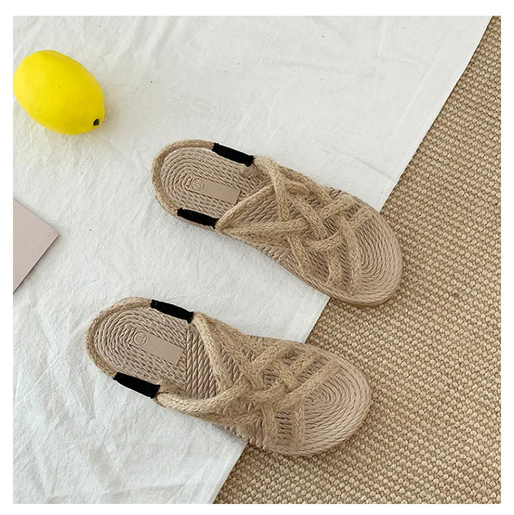 Woman Sandals Shoes Braided Rope with Traditional Casual Style and Simple Creativity Fashion Sandals Women Summer Shoes Zapatos