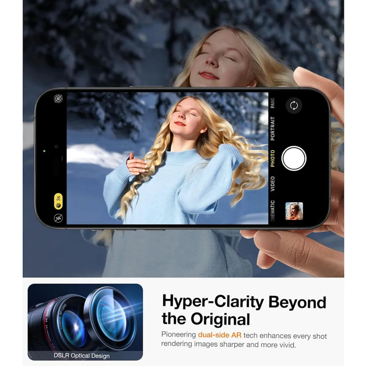 For iPhone Air Original AR AF Anti-Fog Tempered Glass Camera Protector Film Black Silver Grey Golden