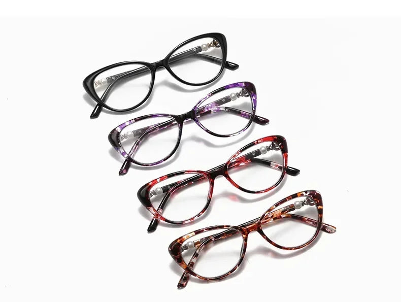 Cat Eye Finished Progressive Multifocal Reading Glasses Unisex Women Men Outdoor Color Changing Bifocal Eyewear Diopter To +4.0