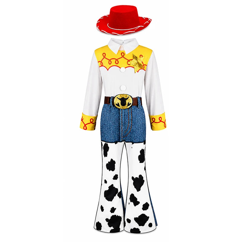 Kids Cowboy Costumes Toddler Anime Character Costumes Halloween Party Costumes for Boys and Girls Set + Hat