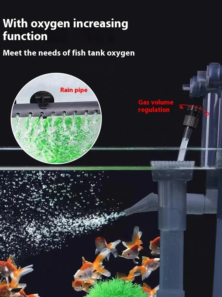 220V SOBO fish tank filter wall-mounted filter barrel three-in-one external filter small grass tank external circulation pump