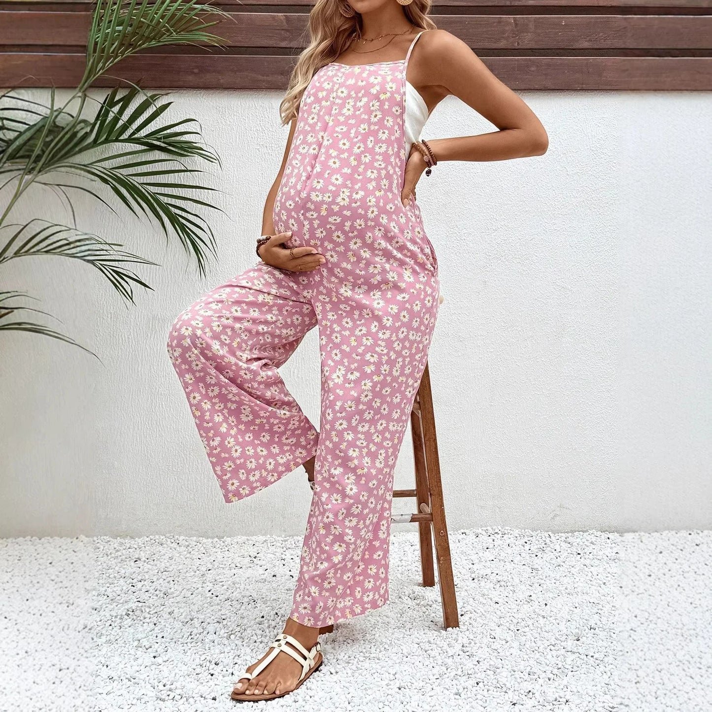 Clothes for Pregnant Women Printed Bohemian Style Pregnant Baby Carrier Pants Spring Summer Maternity Clothing Pregnancy Pants