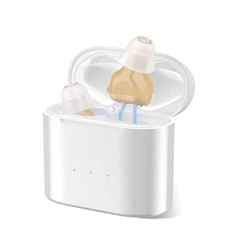 Wireless Elderly Hearing Aid Mini Invisible Hearing Aids Rechargeable Headphones ITE Deaf The Listening Device Sound Amplifiers