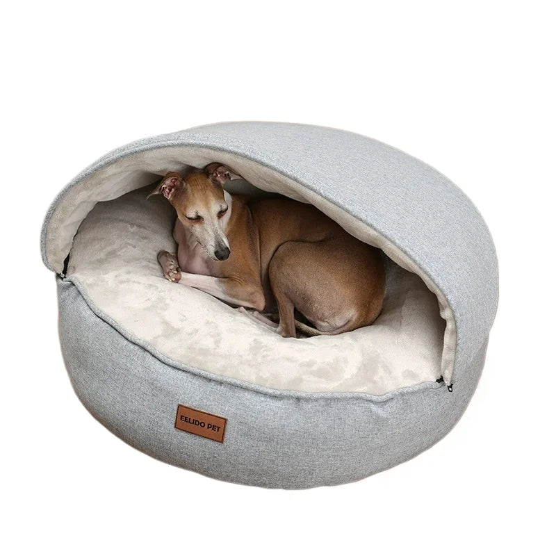 Sponge Velvet Insulated Dog Bed  Washable Winter Pet Mattress  Windproof Enclosed Cat Sleeping Bag  Shaped Pet Tent