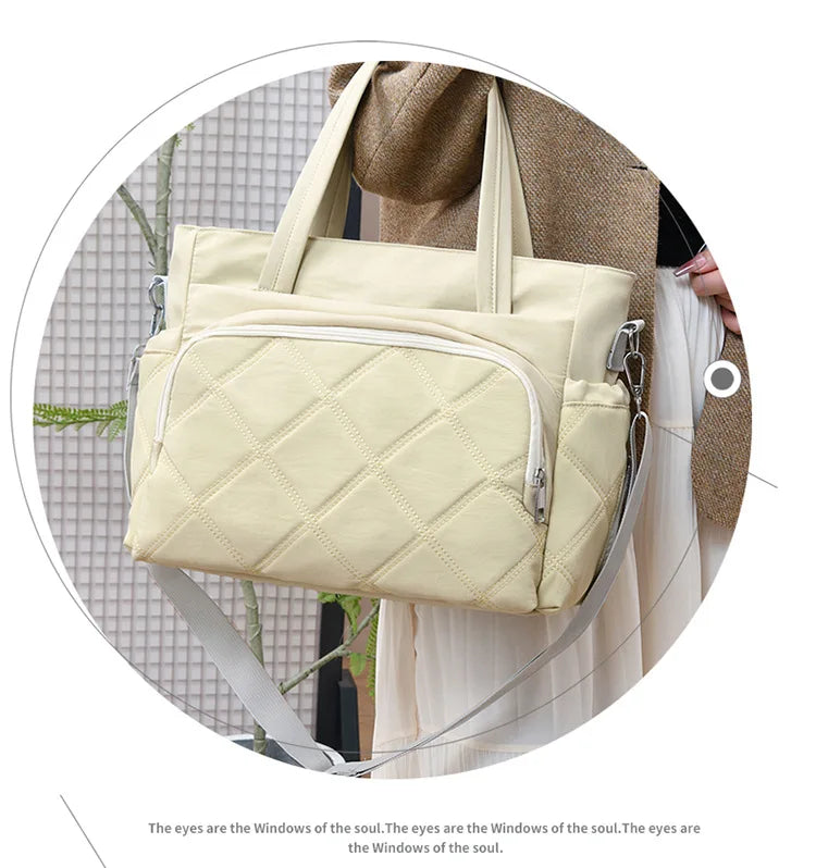 Personalized Name Simple Mommy Bag Large Capacity Solid Color Single Shoulder Crossbody Bag Baby Diaper Storage Bags