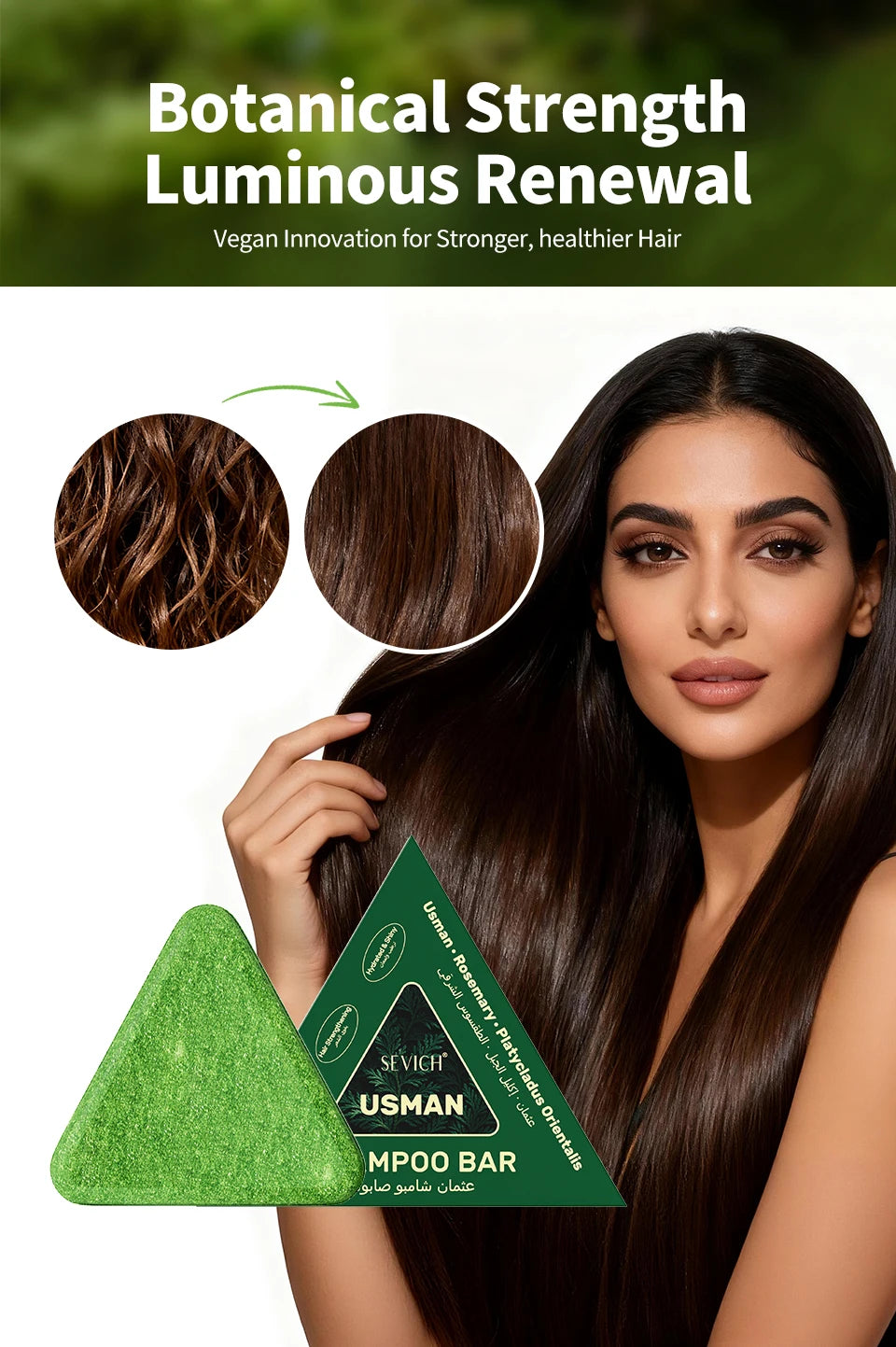 120g Usman Grass Soap Natural Herbal Hair loss treatment Strengthen Hair Roots Growth Shampoo Bar Solid Shampoo Bar Hair Care