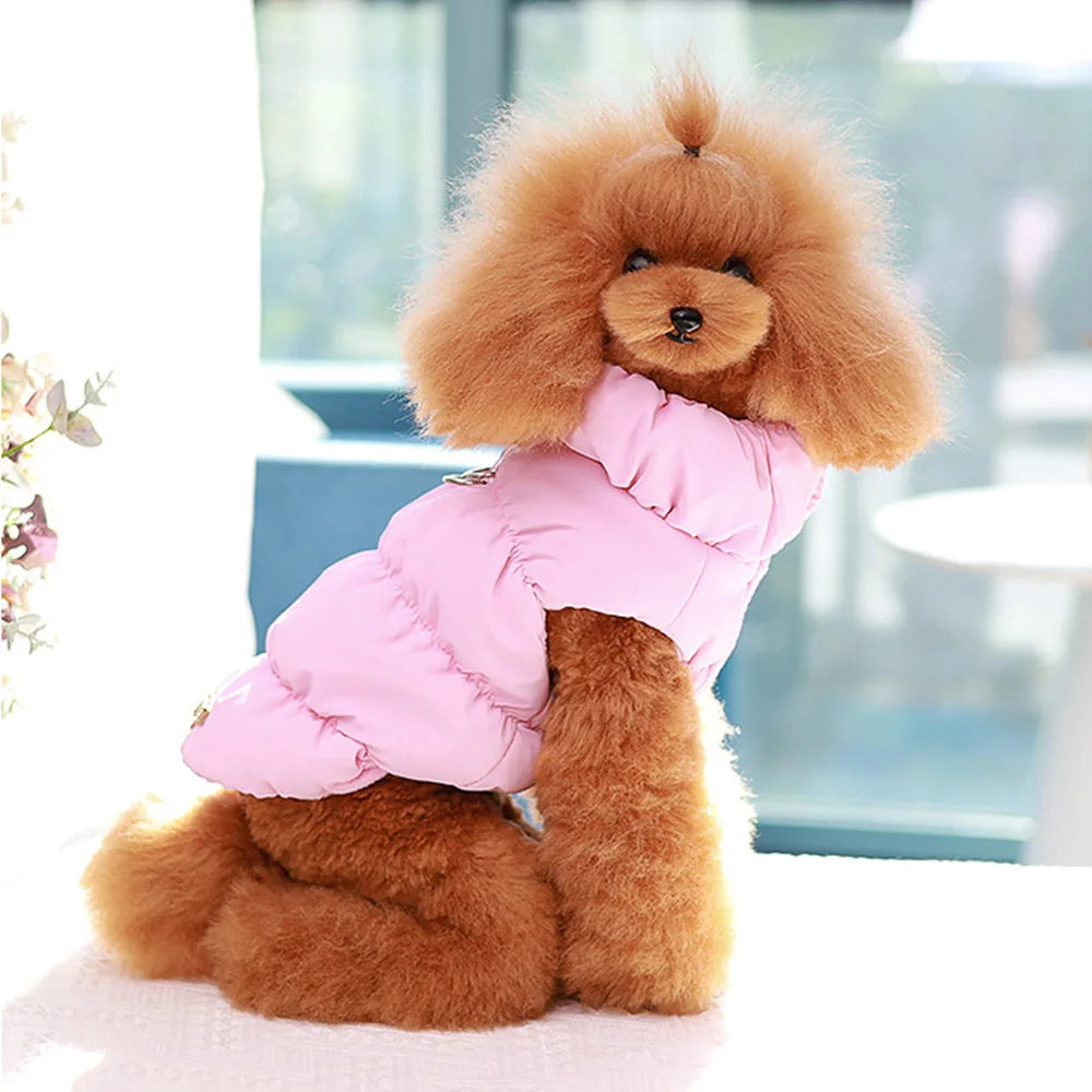 Winter Padded Dog Coat Jacket For Small Medium Dogs Soft Warm Dog Clothes Cute Puppy Vest Pet Outfit
