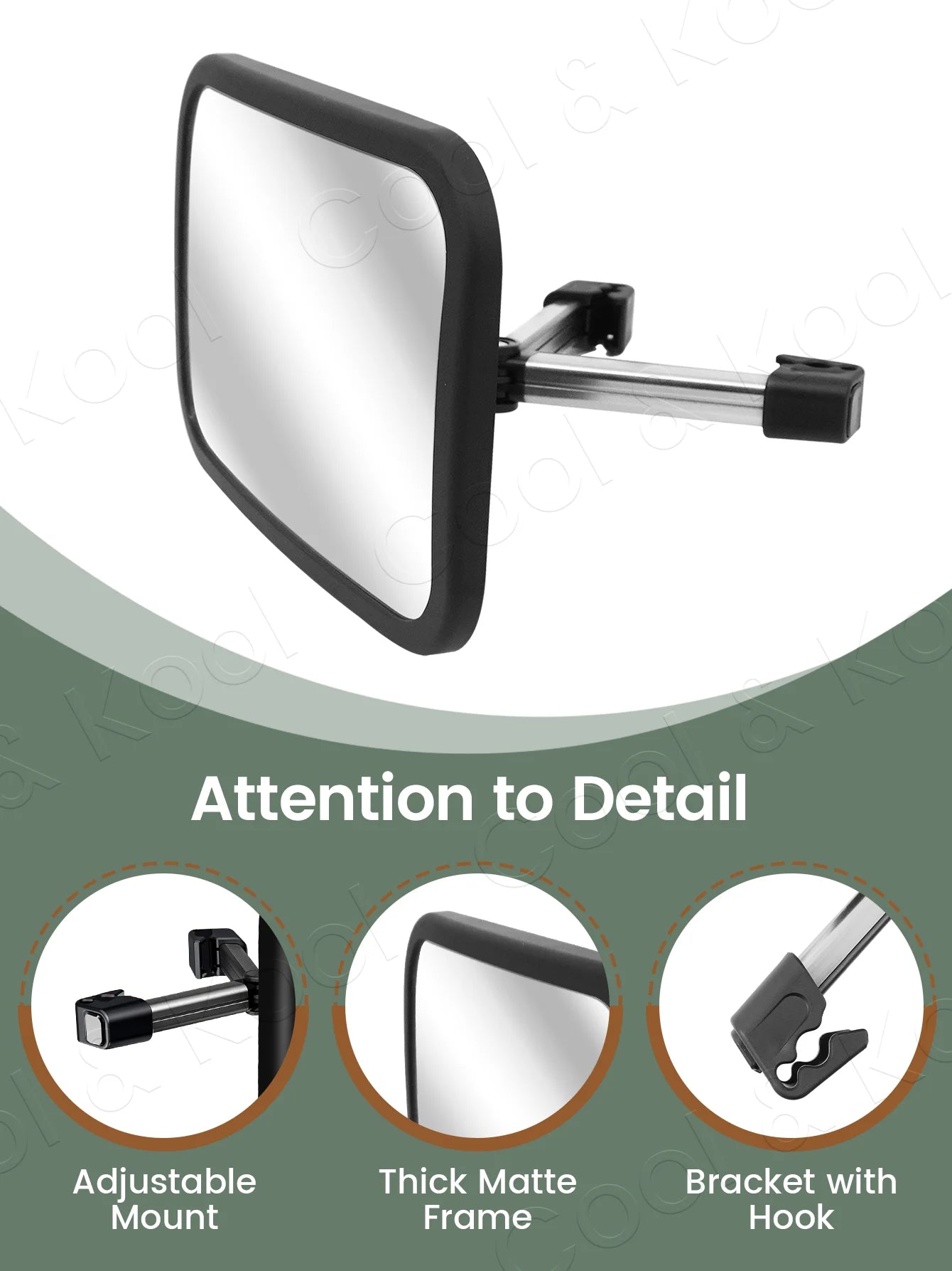 Adjustable Wide Car Rear Seat View Mirror Baby Seat Car Safety Mirror Monitor Headrest High Quality Car Interior Styling