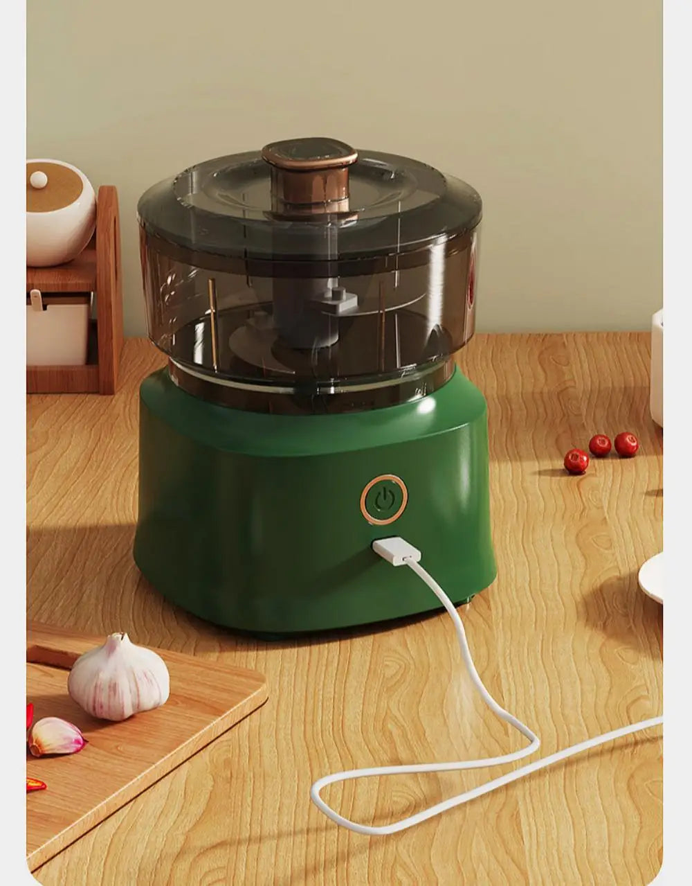160ml Wireless Electric Mini Food Chopper USB Charging Garlic Press Meat Grinder Vegetable Shredder Kitchen Gadget