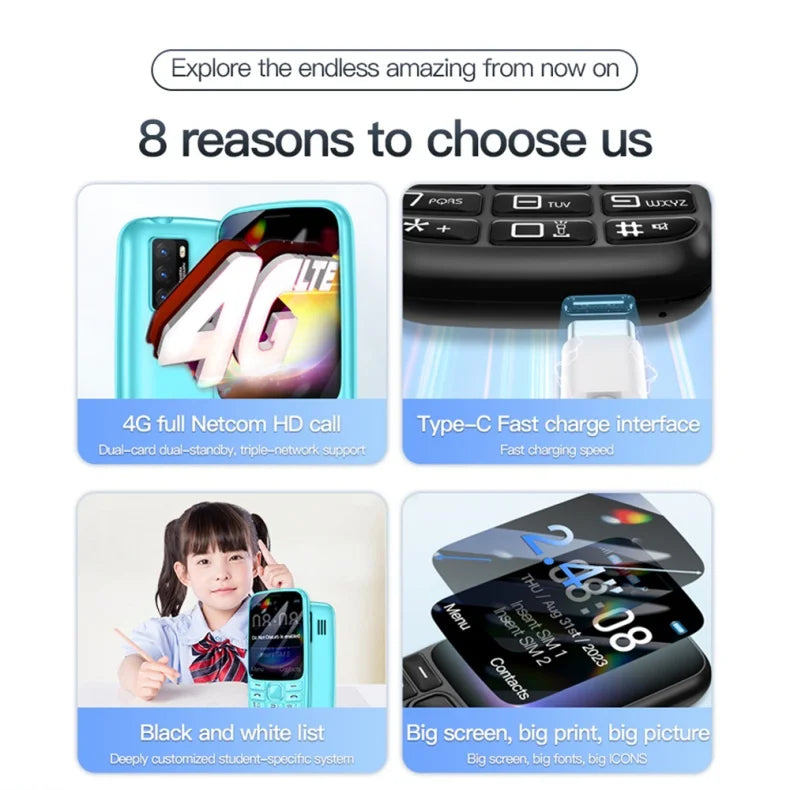 C99(H11) 4G Button Phone 2.4inches TFT Screen Dual SIM Dual Standby Voice King Alarm Clock 1500mAh Battery Torch CellPhone