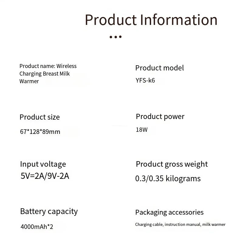 USB Multifunctional High-capacity Baby Feeding Bottle Smart Temperature Control Warmer Screen Newborn Baby Bottle Warmer Sleeve
