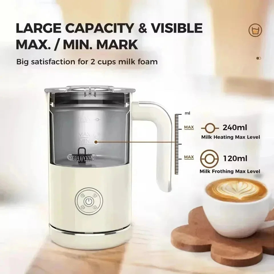 220V 240ml 4in1 Electric Milk Frother Home Automatic Milk Frother Italian Coffee Machine Milk Frother Hot And Cold Mixing Cup