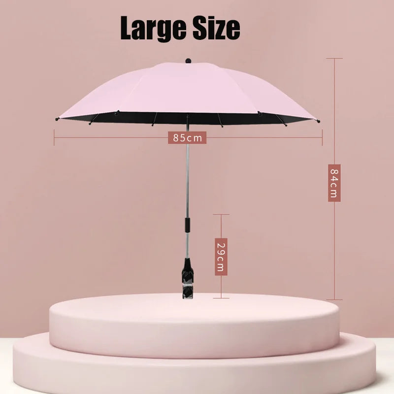 Clip-on Universal Baby Parasol 85cm Diameter 2 in 1 Baby Stroller Umbrella For Sun Shade Rain-proof Baby Stroller Accessories