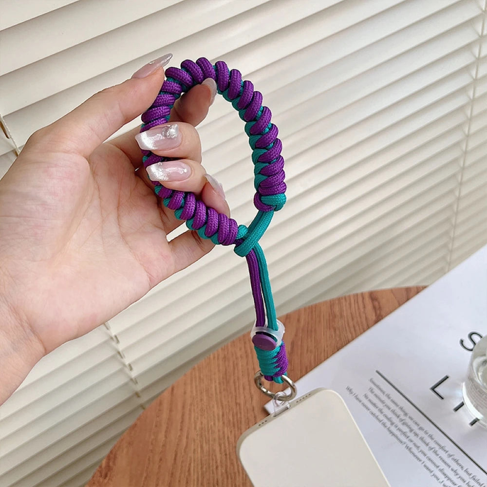 Short Mobile Phone Lanyard Anti-Loss Wrist Strap Hand-Woven Keychain Car Pendant Bag Pendant Wristband