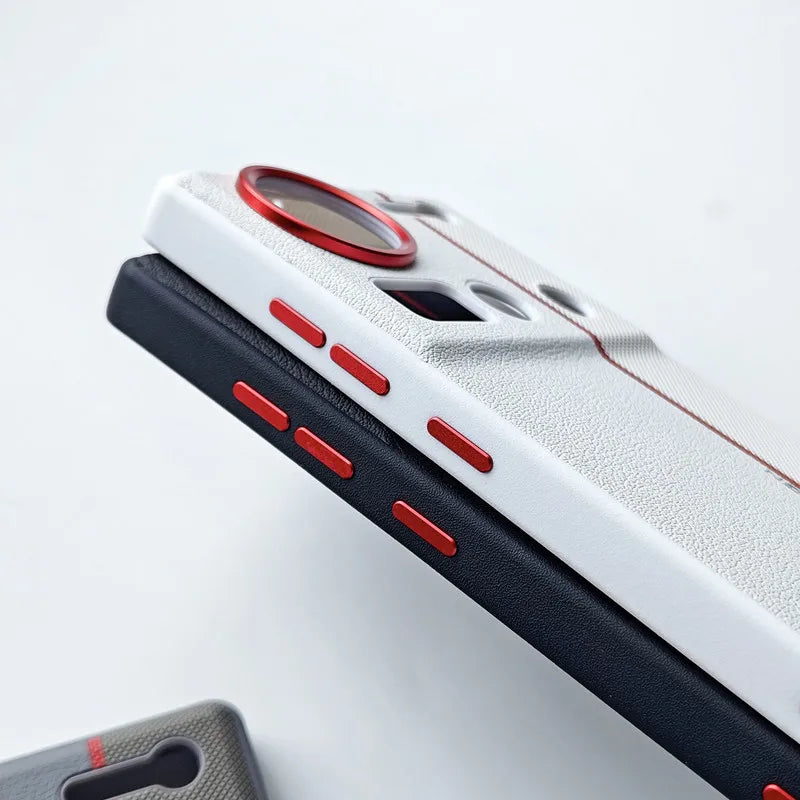 For ZTE Nubia Z70 Z80 Ultra ,Z70s Ultra Case ELVEV High Quality Splicing PU Leather Hard PC Phone Cover