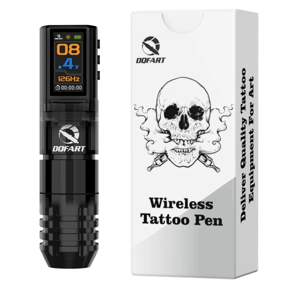 DQFART Hot Poseidon Wireless Tattoo Machine Pen 3Styles 6Colors 1600mAh Safe Professional Artists Creative Designs Beginner