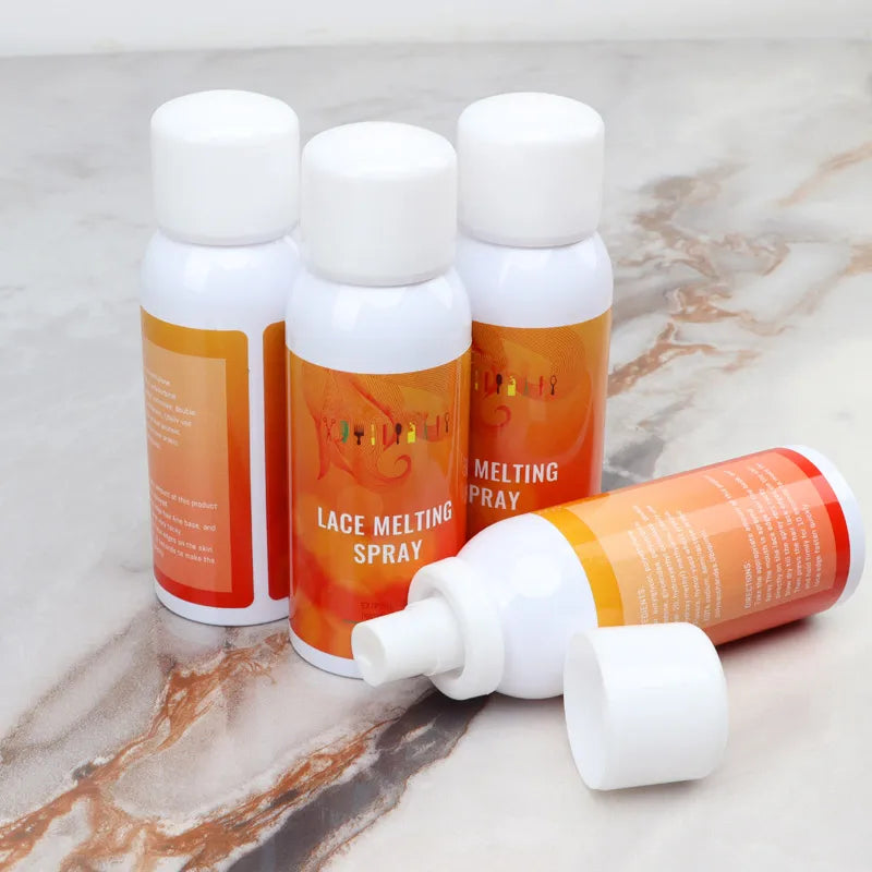 Glueless Wig Install Lace Melting Spray 1-2 Packs Edges Lay Down Lace Melt Strong Secure Hold Spray Home Or Travel Easy To Use