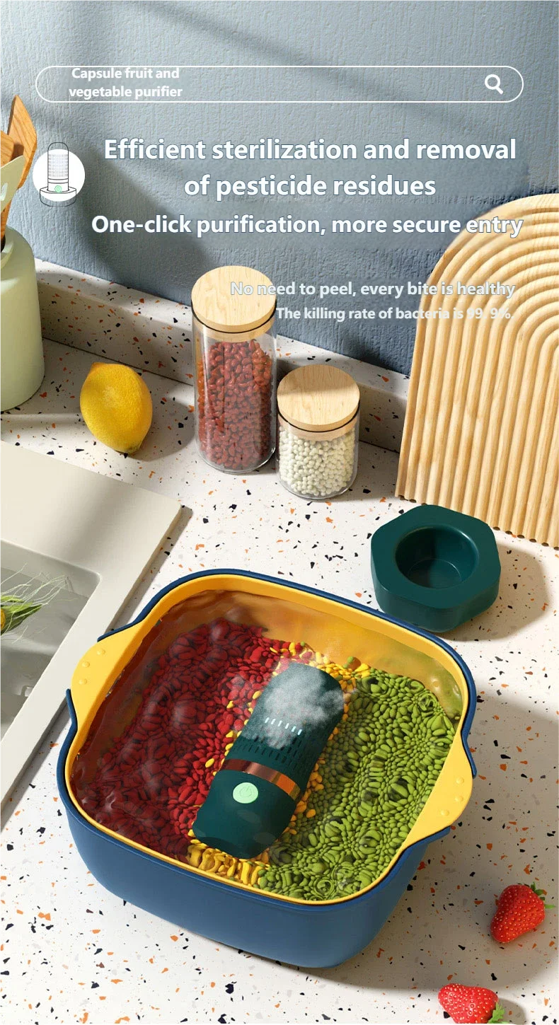 HOMEFISH Multifunctional 3000mAh Fruit And Vegetable Cleaning Machine - Portable Device for Cleaning Fruits And Veggies