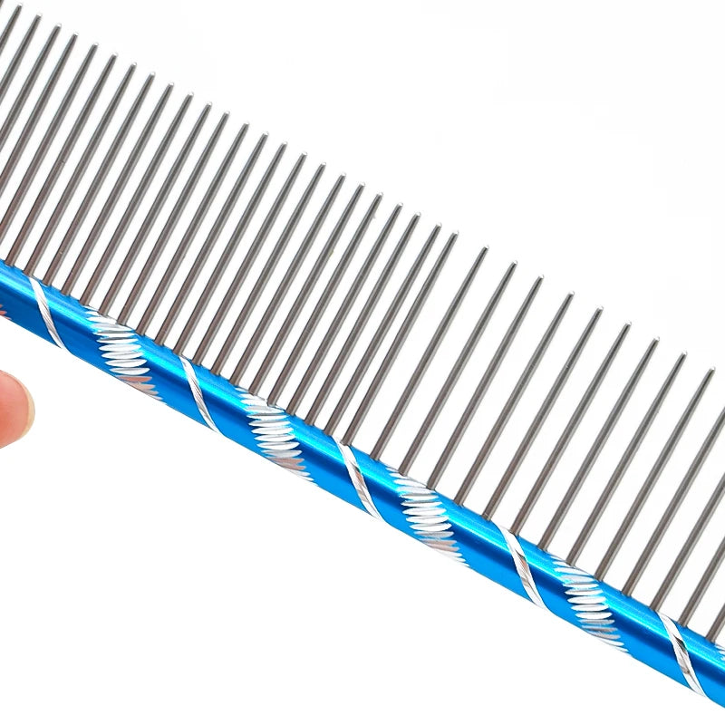 Dog Comb Long Thick Hair Fur Removal Cleaning Brush Stainless Steel Lightweight Pets Cat Grooming Combs for Dogs 16/19/20/25cm