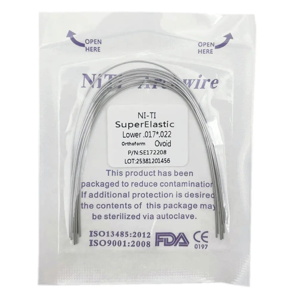 10pcs/pack Orthodontic Dental Super Elastic Oval Form Niti Round/Rectangular Arch Wires Dental Niti Arch Wire Dentist Product