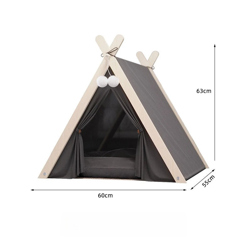 Winter Pet tent, Christmas dog house, cat house, all year round, cat delivery room, pine wood for winter warmth, cat tent