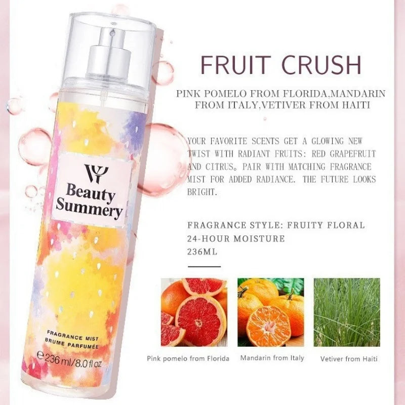 Women Secret Flower Season Perfume 236ml Body Mist Victoria Charm Lasting Body Spray Fresh Fruity Deodorant Purifying Air Spray