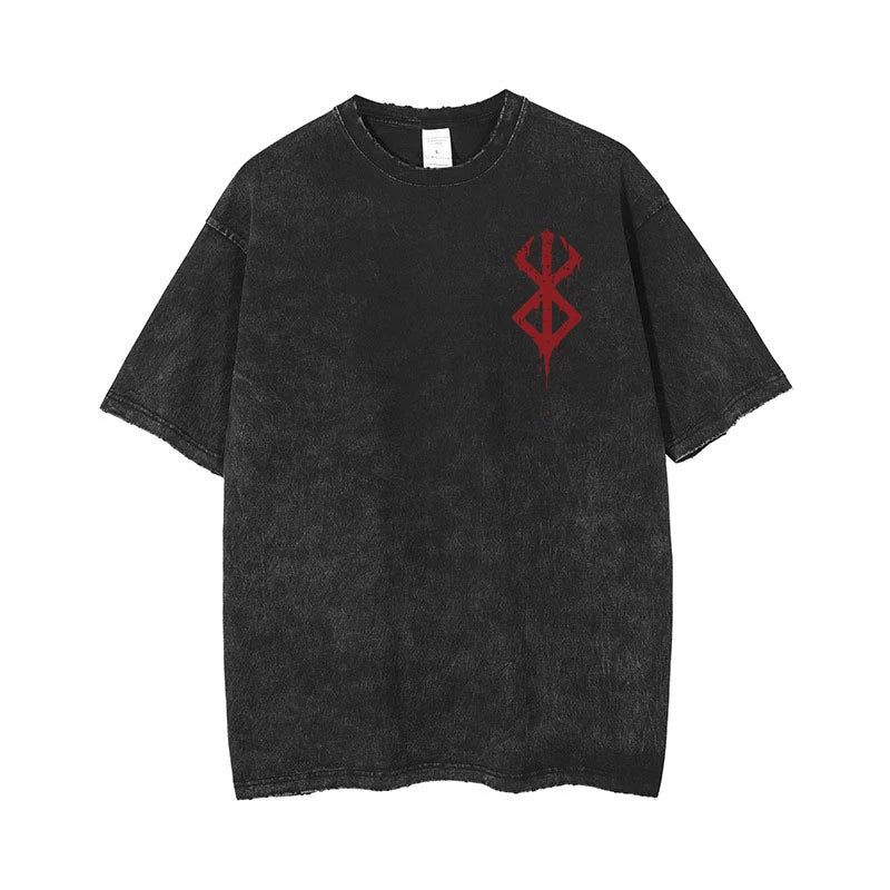 Berserk Logo Graphic Tank Top Manga Print Vest Men Women Sleeveless Shirt Vintage Washed Oversized 100% Cotton Gym Clothing