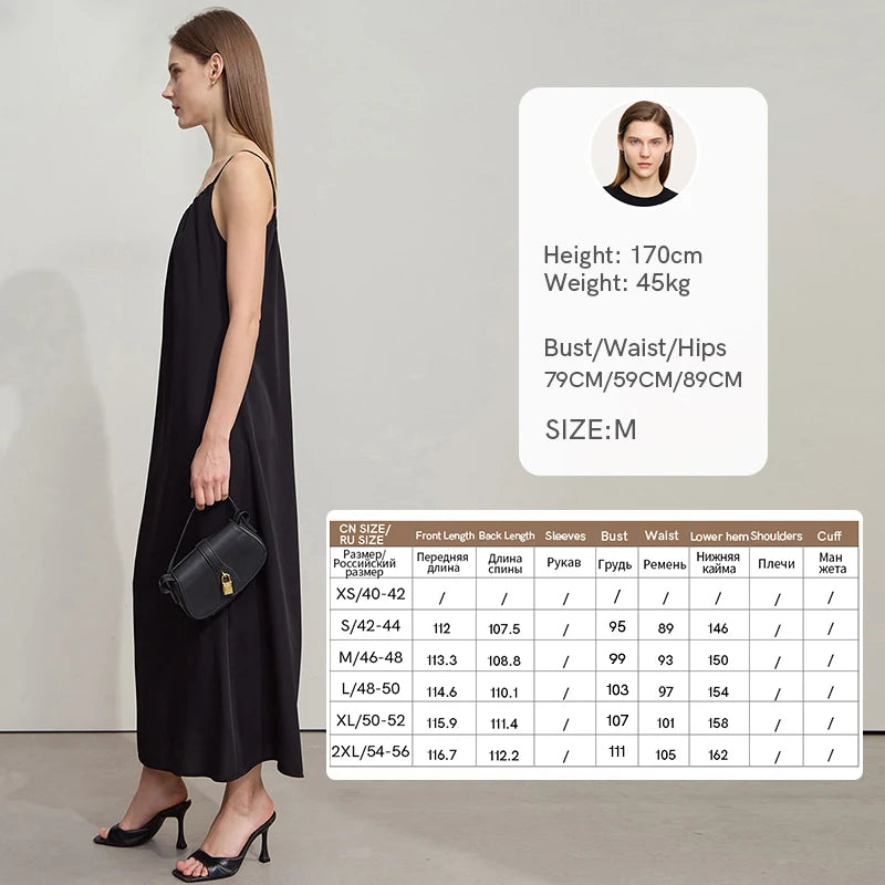 AMII Minimalist Office Lady Dress Women 2025 Summer Female Sleeveless U-neck Solid Adjustable Shoulder Strap Dresses 12542192