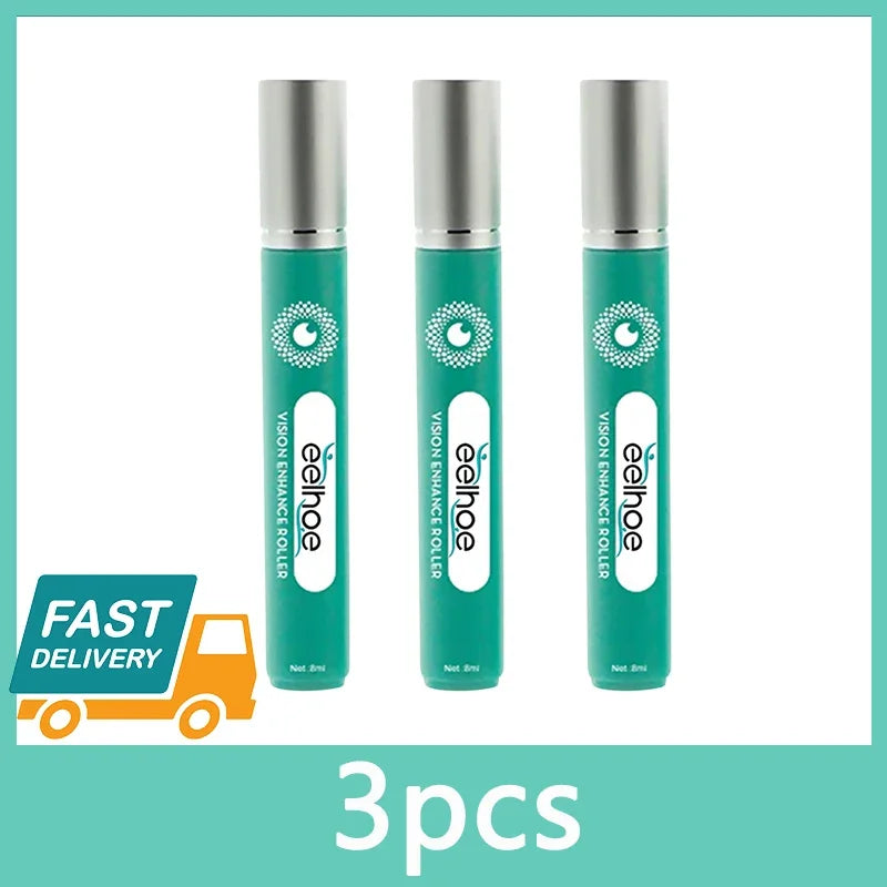 Korean Visual Enhancement Eye Serum Roller Relieve Eye Aningeresting Dark Circles Bags Eye Contour Moisturizing Cosmetics 8ML
