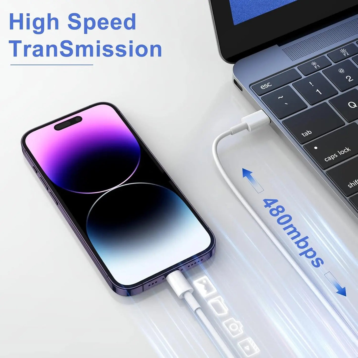 35W Fast Charging USB Cable For iPhone 6S 7 8 14 Plus X XR XS Max 11 12 13 Mini 14 Pro Max Rapid Charge Cord USB C PD Data Cable