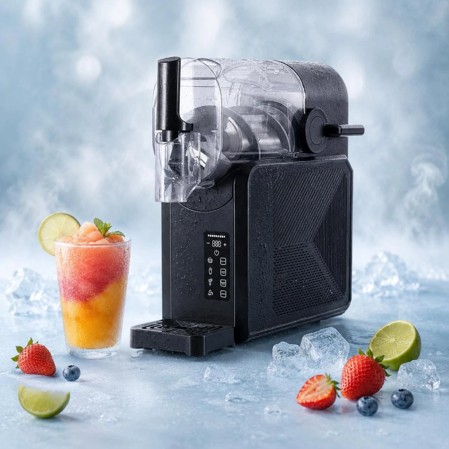 Slush Machine Countertop Slush Drink Creator Chilled Drink Machine Self-Cleaning Chilled Beverage Creator Rapid Cooling