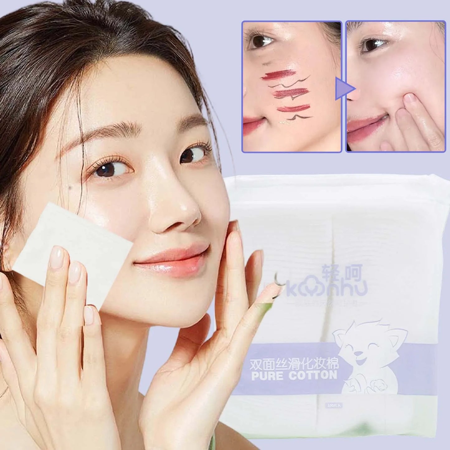 Disposable Makeup Remover Cotton Pads Double Sided Facial Cleaning Removal Cotton Wipes Soft Cosmetics Women Skin Care Tools