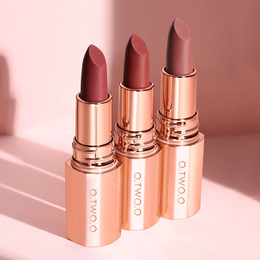 O.TWO.O Lipstick Lip Tint Matte Long Lasting Waterproof Velvet Not Fading Sexy Non-stick Cup Lip Glaze Makeup Cosmetics