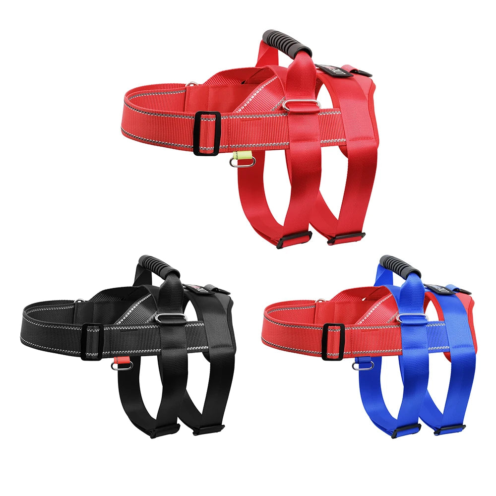 No Pull Dog Harness Adjustable Dog Harness With 5pcs Dog Patch Breathable Reflective Pet Harness for Small Medium Large Dogs