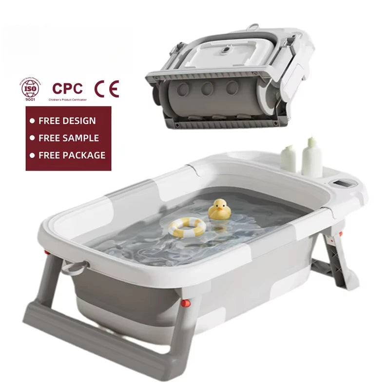 Toddler bathtub eco-friendly material baby set foldable bathtub for luggage storage