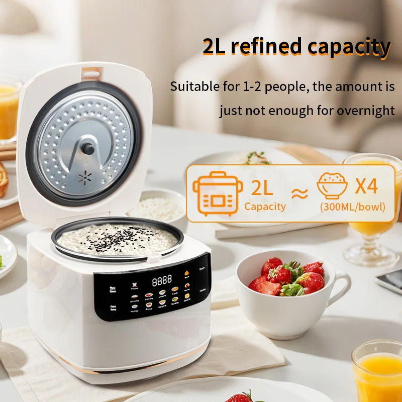 Electric Rice Cooker Smart Multifunction Rice Cooking Machine Non-stick Liner For Food Warmer 2L Automatic Household Rice Cooke